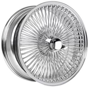 15X7 Chrome FWD 100 Spoke Wire Wheel – Set of 4