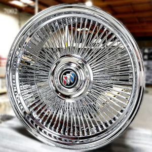 22×9 Wire Wheels Bolt On 5×127 +0 ET, 78.1 CB Chrome – One Rim