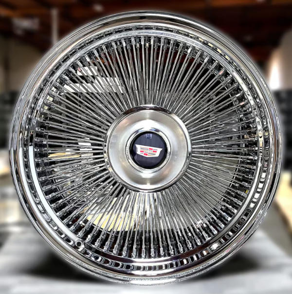 22×9 Wire Wheels Bolt On 5×127 +0 ET, 78.1 CB Chrome – One Rim