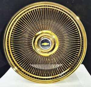 All Gold 26 inch Wire Wheels Bolt On 5×127 +0 ET, 78.1 CB Chrome – One Rim