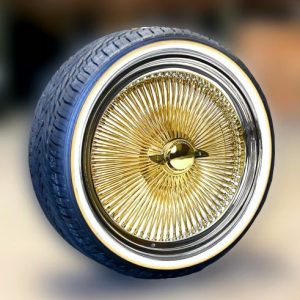 24X10 Standard Gold Center 204 Spoke + Vogue Tires (305/35R24) Low Profile