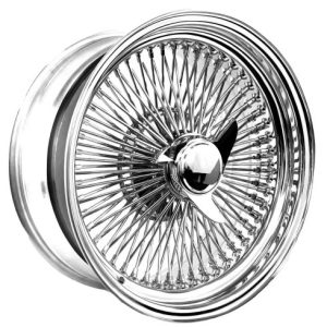 17X8 STANDARD CHROME 100 SPOKE – Single WIRE WHEELS