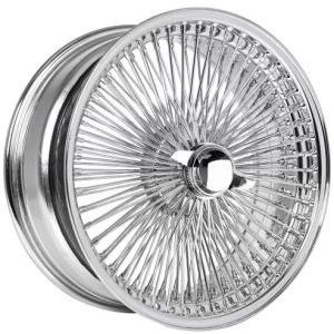 16X7 Wire Wheels 100 Spoke Chrome FWD – Set of 4