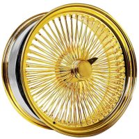 20X8 Standard 150 Spoke All Gold Wire Wheels – Single 20X8 Standard 150 Spoke All Gold Wire Wheels – Single